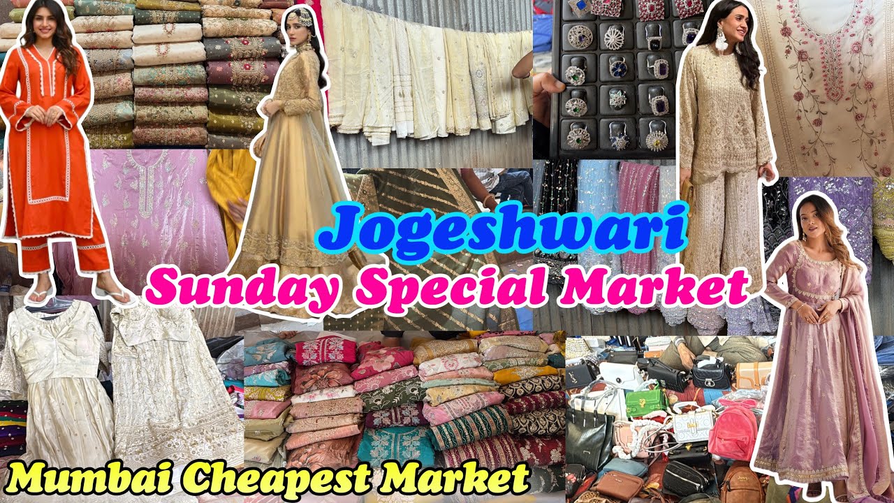 Jogeshwari Sunday Special Market | Mumbai Sabse Sasta Market | Designer Fabrics Starting From ₹50/-