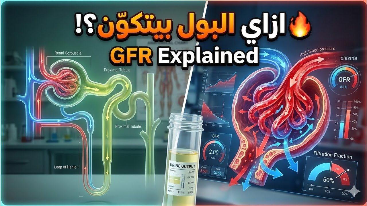 E54. مقدمة فى اليورن ( ازاى اتكون وايه علاقة حجم البول بـــــ GFR)