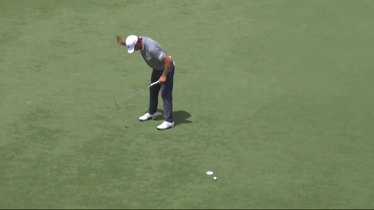 Lucas Glover Frustrated for Missing Putt | 2017 PGA Championship