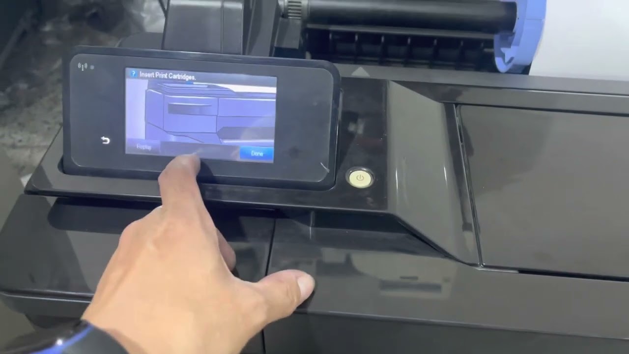 HP DESIGNJET T120 replacing new printhead 