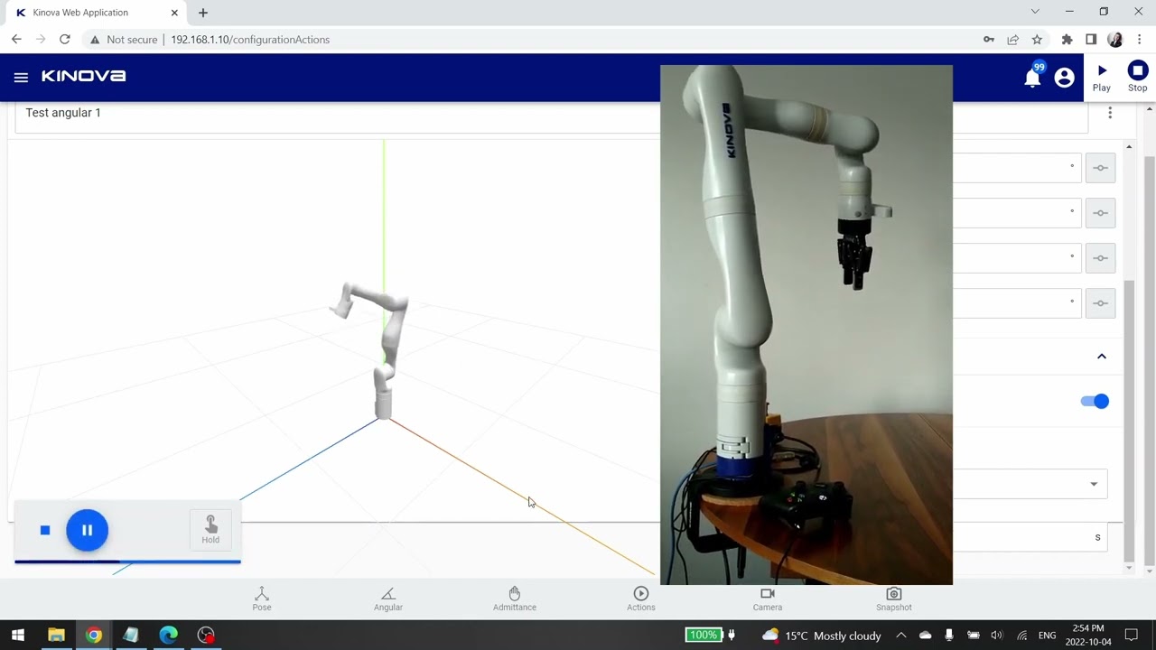 Gen3 KINOVA KORTEX&trade; Web App &ndash; Part 1 | Interface Overview & First Steps