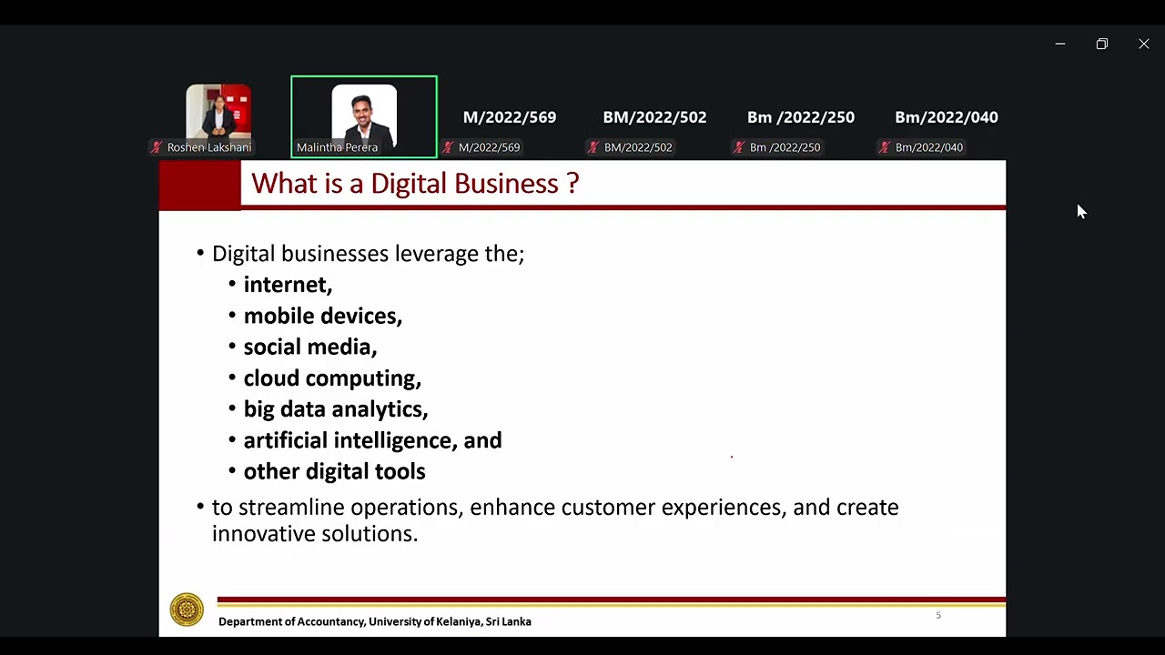 Digital Business Practices Week 01 Part I