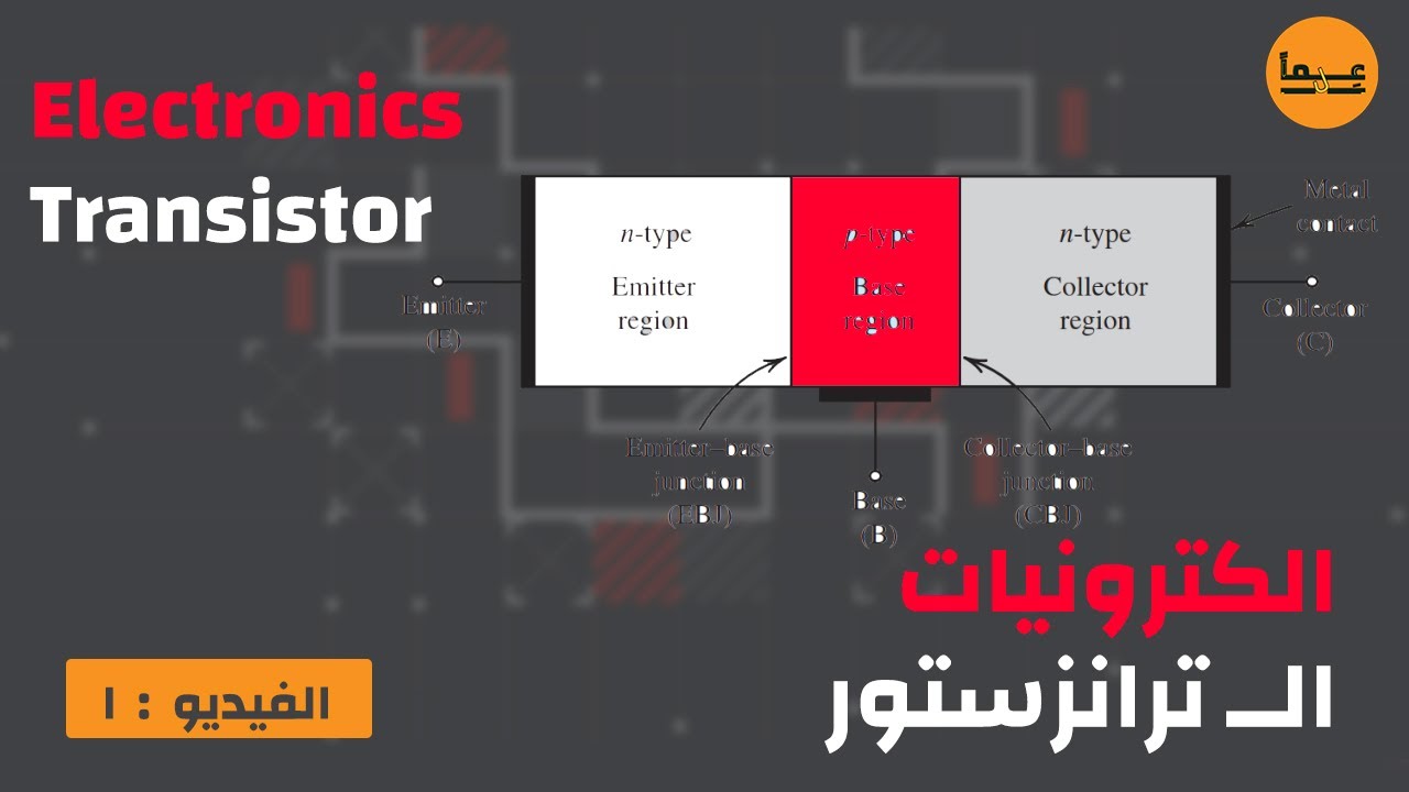 شرح الترانزستور فى الاكترونيات - (1): Electronics BJT construction Emitter, Collector, Base