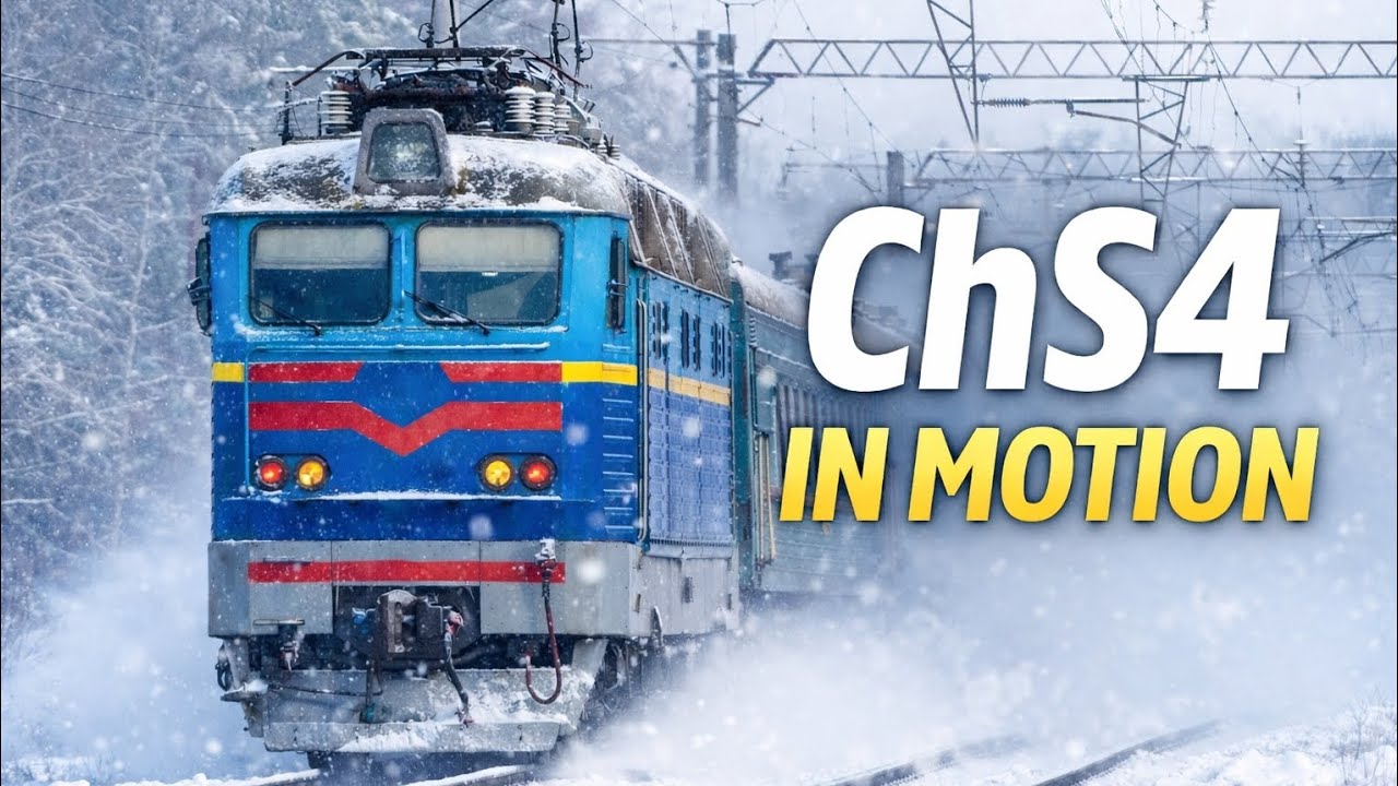Електровоз ЧС4 на швидкості | Потужність української залізниці | ChS4 Power speed Ukrainian Railways