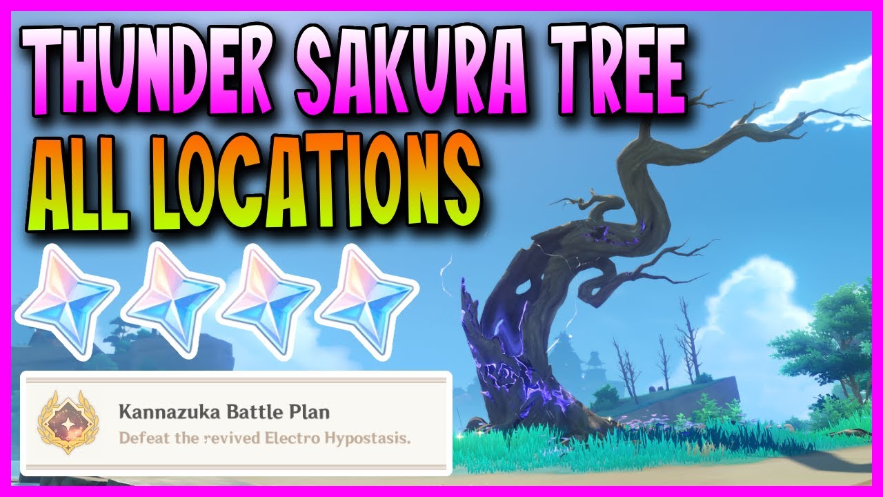 All 5 Thunder Sakura Tree Locations | Genshin Impact