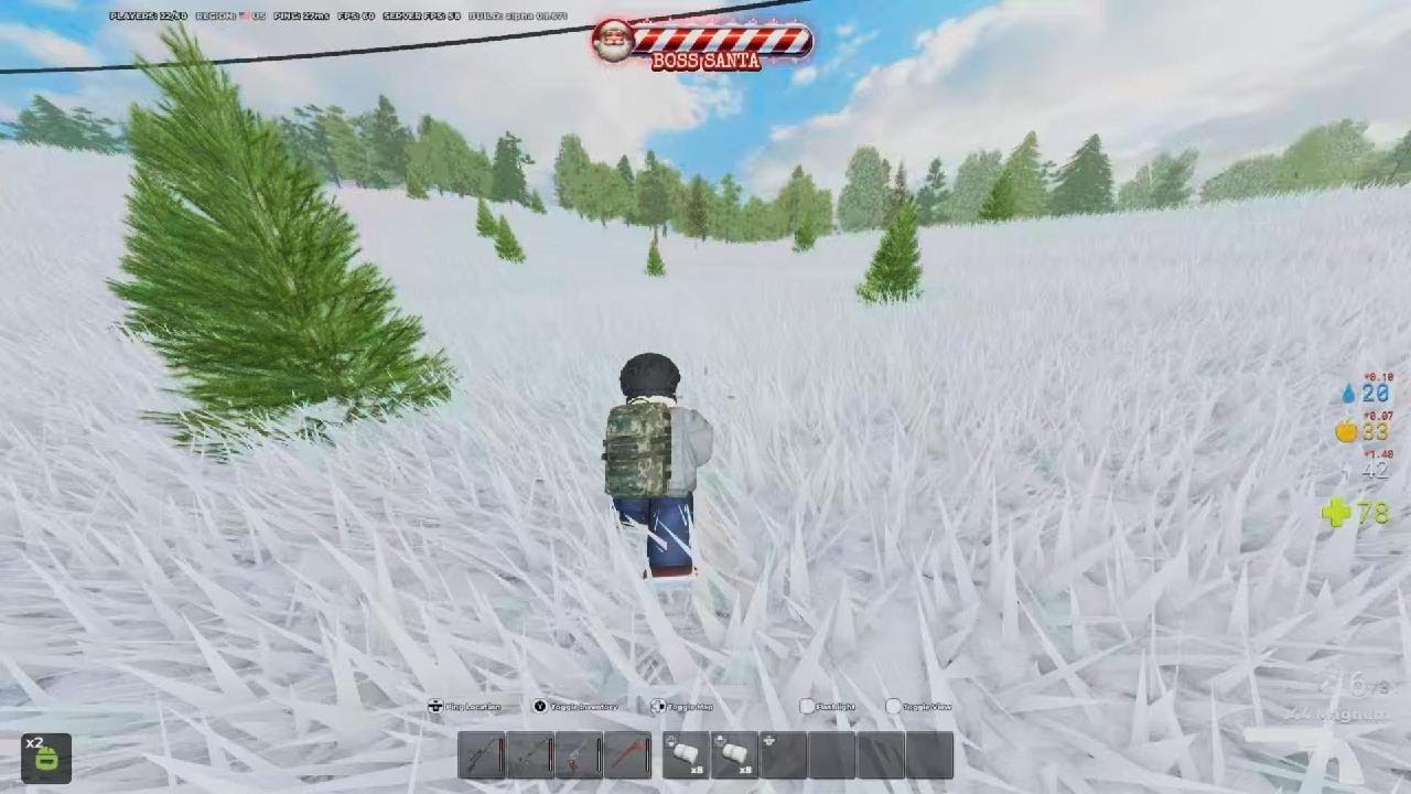 Soloing Santa boss (Roblox aftermath)