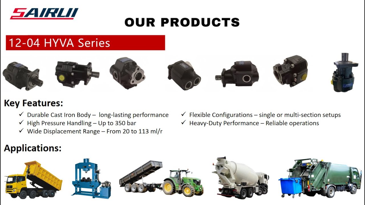 Heavy Duty, Cast Iron Gear Pumps ( HYVA Replacement )