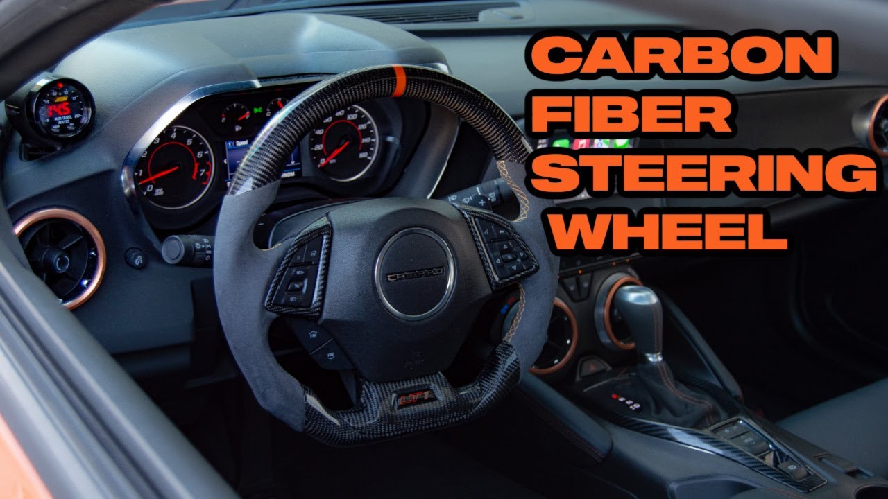 CUSTOM CARBON FIBER STEERING WHEEL FOR MY 6TH GEN CAMARO!