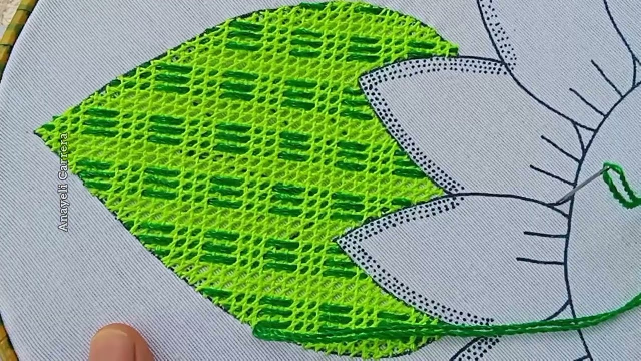 #78Super idea para bordar hojas grandes puntada ideal para cualquier diseño 
