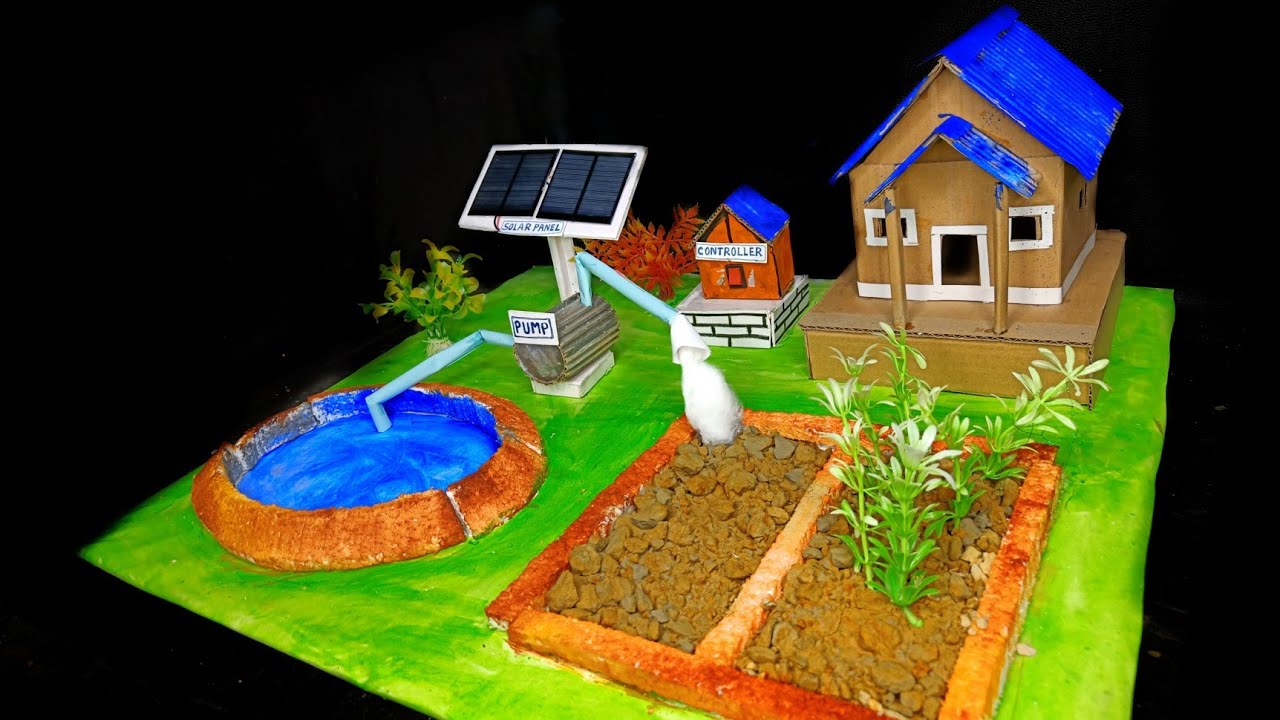 working model solar power irrigation system || solar irrigation || Assam Make Stuff