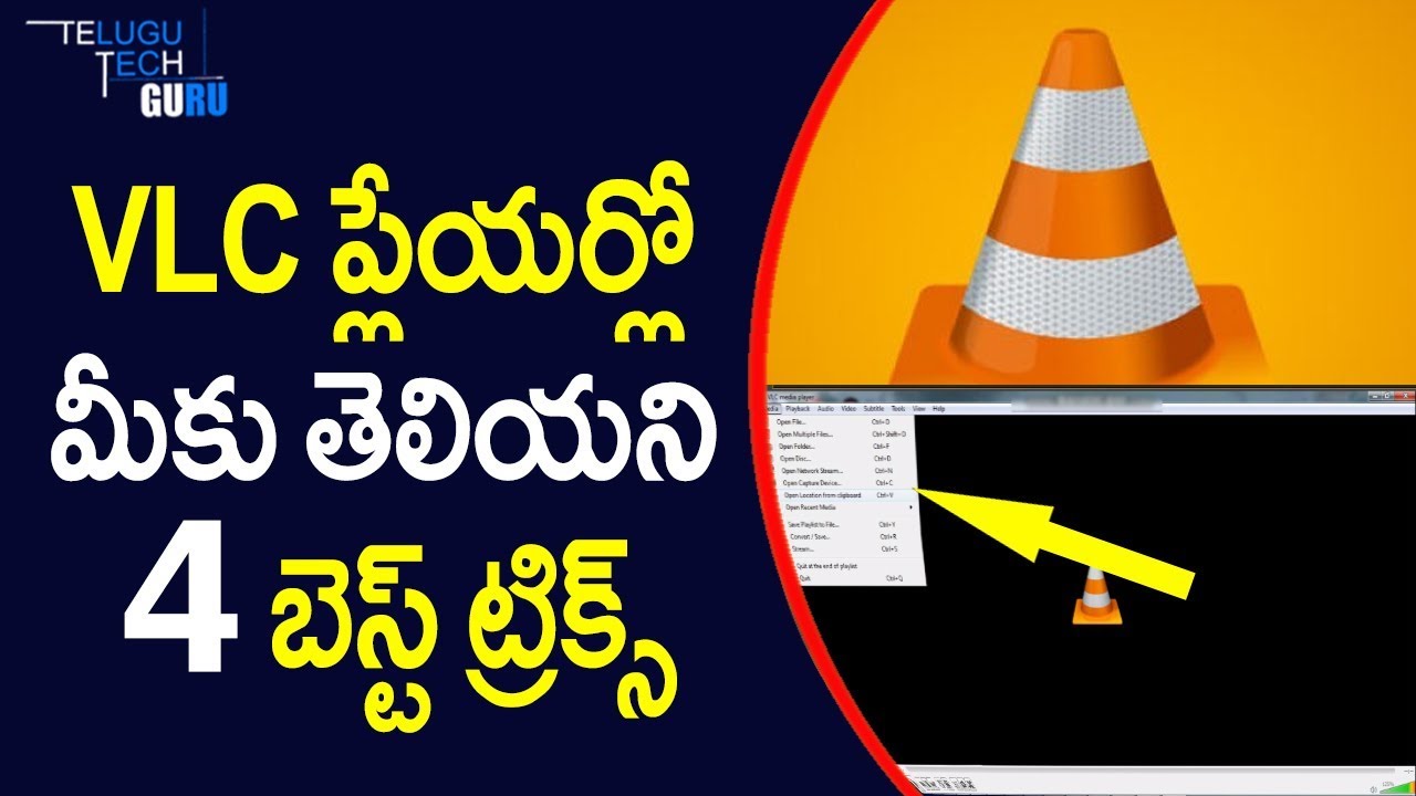 Top 4 Best VLC Player Tricks And Tips || Telugu Tech Guru