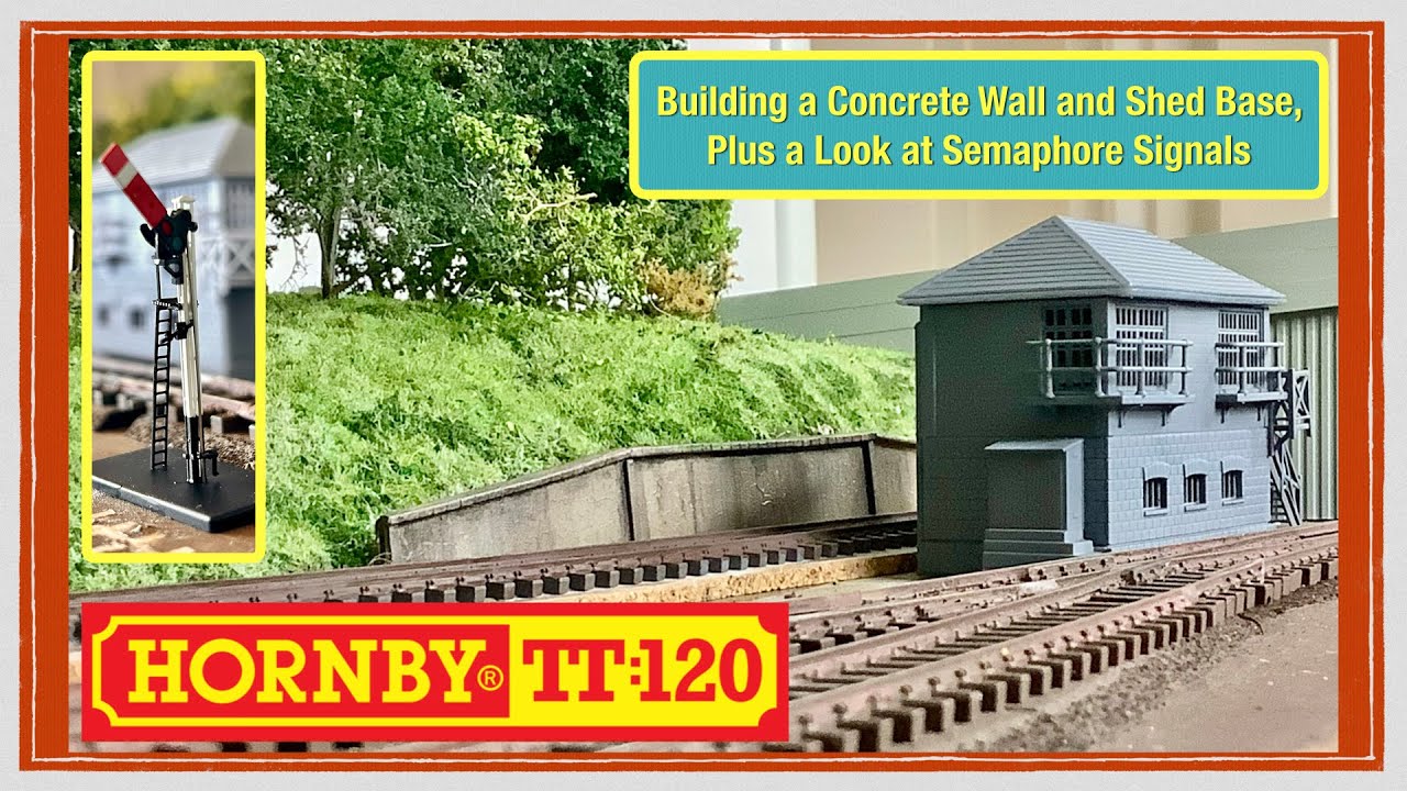 Making a Concrete Wall for Your Model Railway and Semaphore Signals, do they FIT?