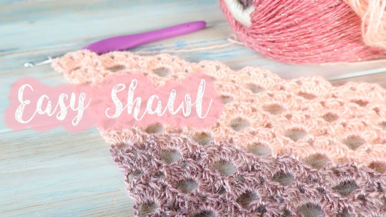 Easy Crochet Shawl / Lace Arcade Crochet Stitch