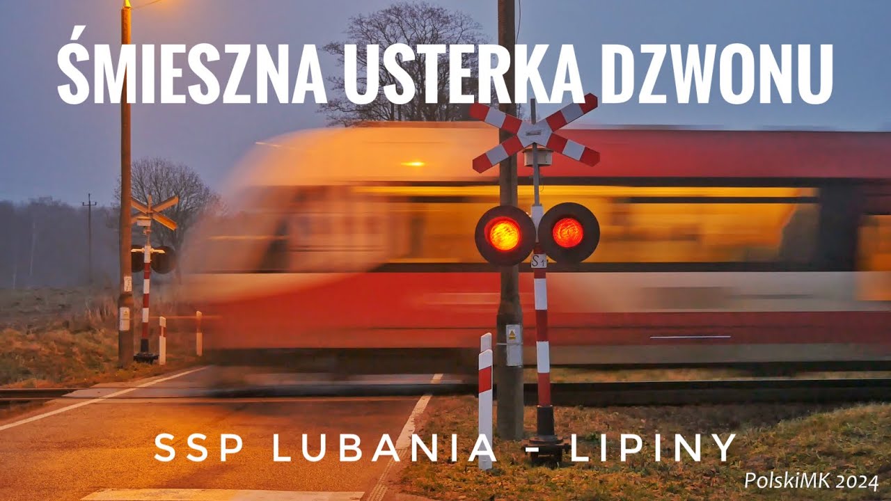 [ŚMIESZNA USTERKA DZWONU KLD-4103] Wieczorny klimat na przejeździe w Lubanii - Lipinach (COB-63A)