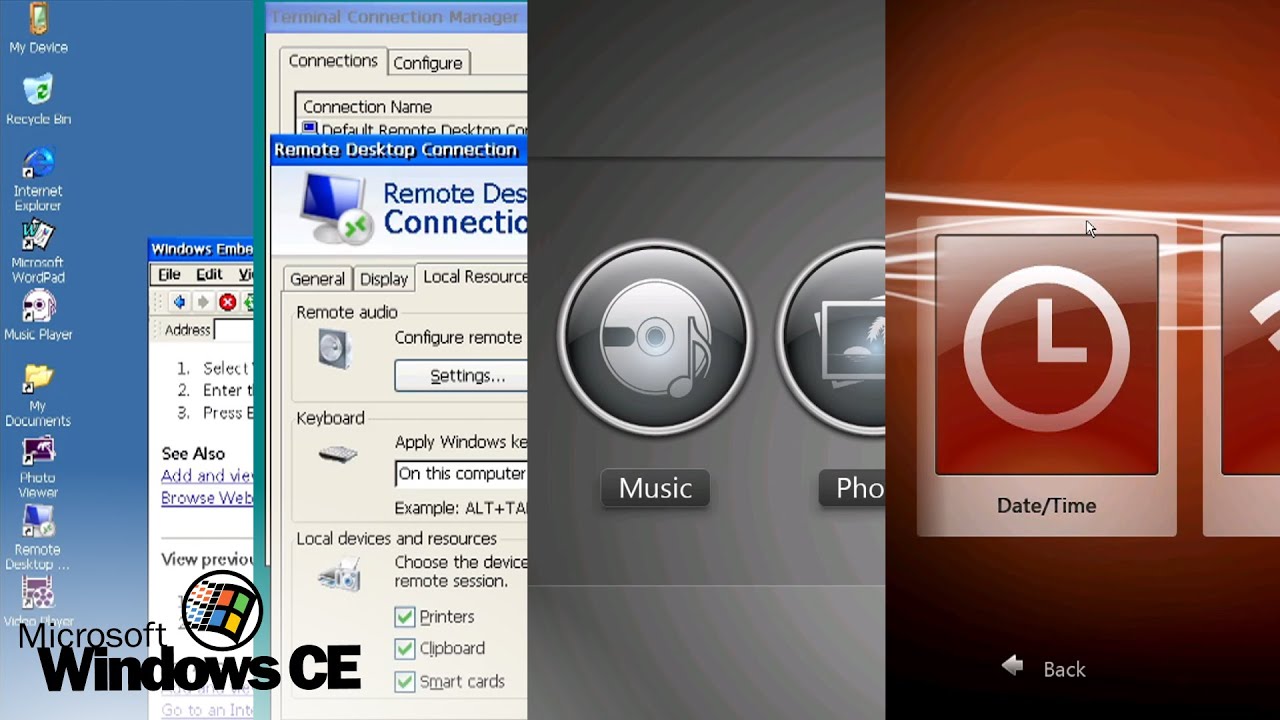 What UI shells does Windows CE have?