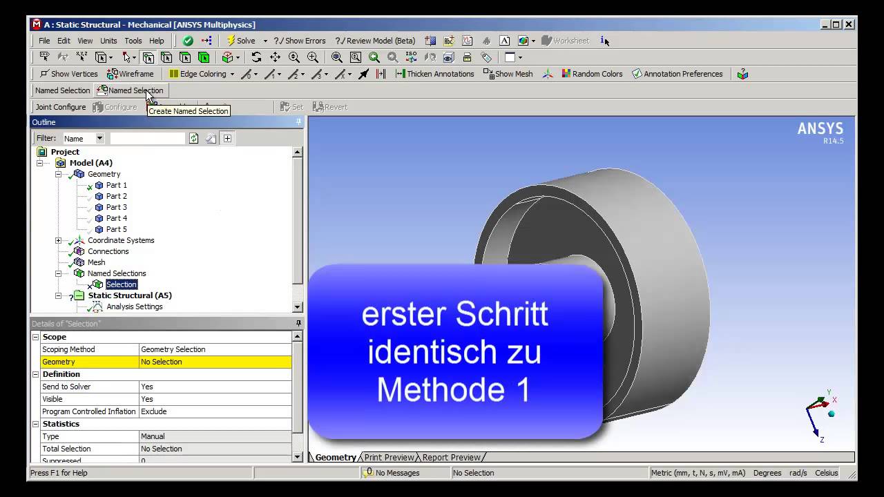 Knoten-basiertes Arbeiten mit Workbench ANSYS 14.5.7
