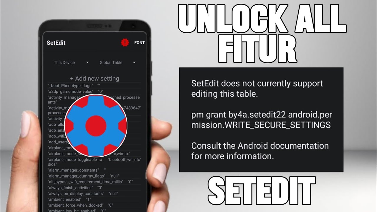 Cara Terbaru Unlock Global Table & Secure Table Aplikasi SetEdit Tanpa Pc!! Unlock All Fitur SetEdit