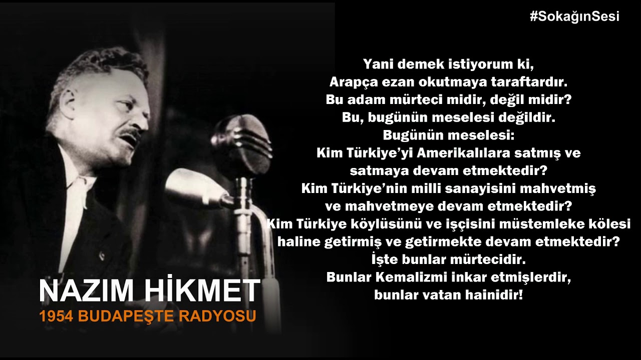 Nazım Hikmet Ran - Budapeşte Radyosu Röportajı - 1954 #SokağınSesi