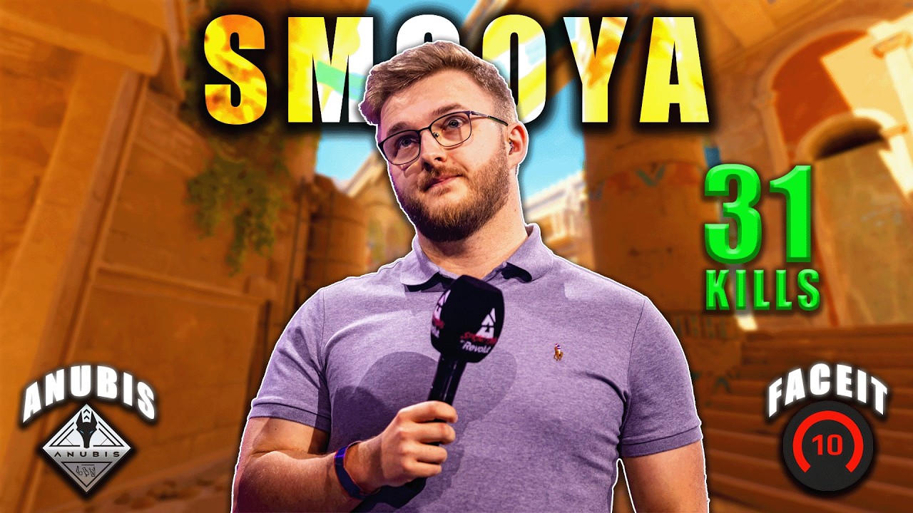 SMOOYA DROPS 31 BOMB ON ANUBIS *Faceit POV with voicecomms and utiltiy lienups*