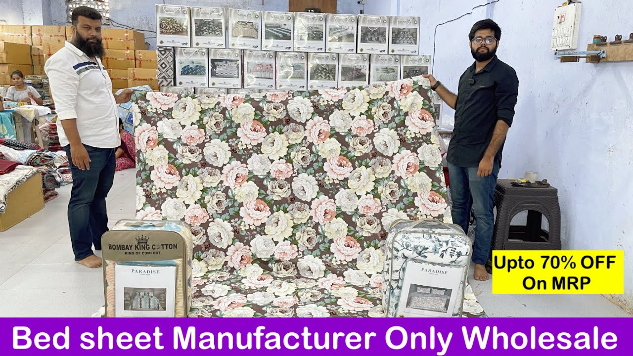 Upto 70% Off On MRP Bed Sheet Manufacturer In Bhiwandi | Mumbai Bedsheet wholesale Market |