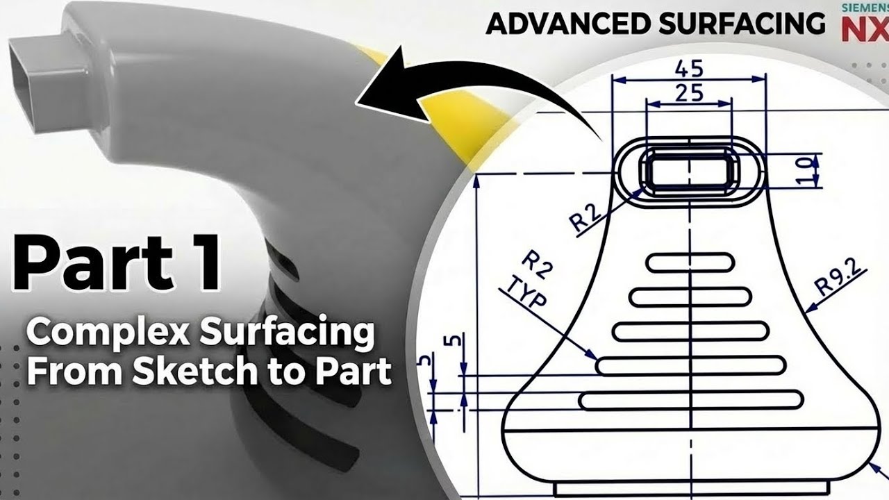 Siemens NX Surface Modeling: Mastering the Sketch (Drafting & Setup) | Part 1