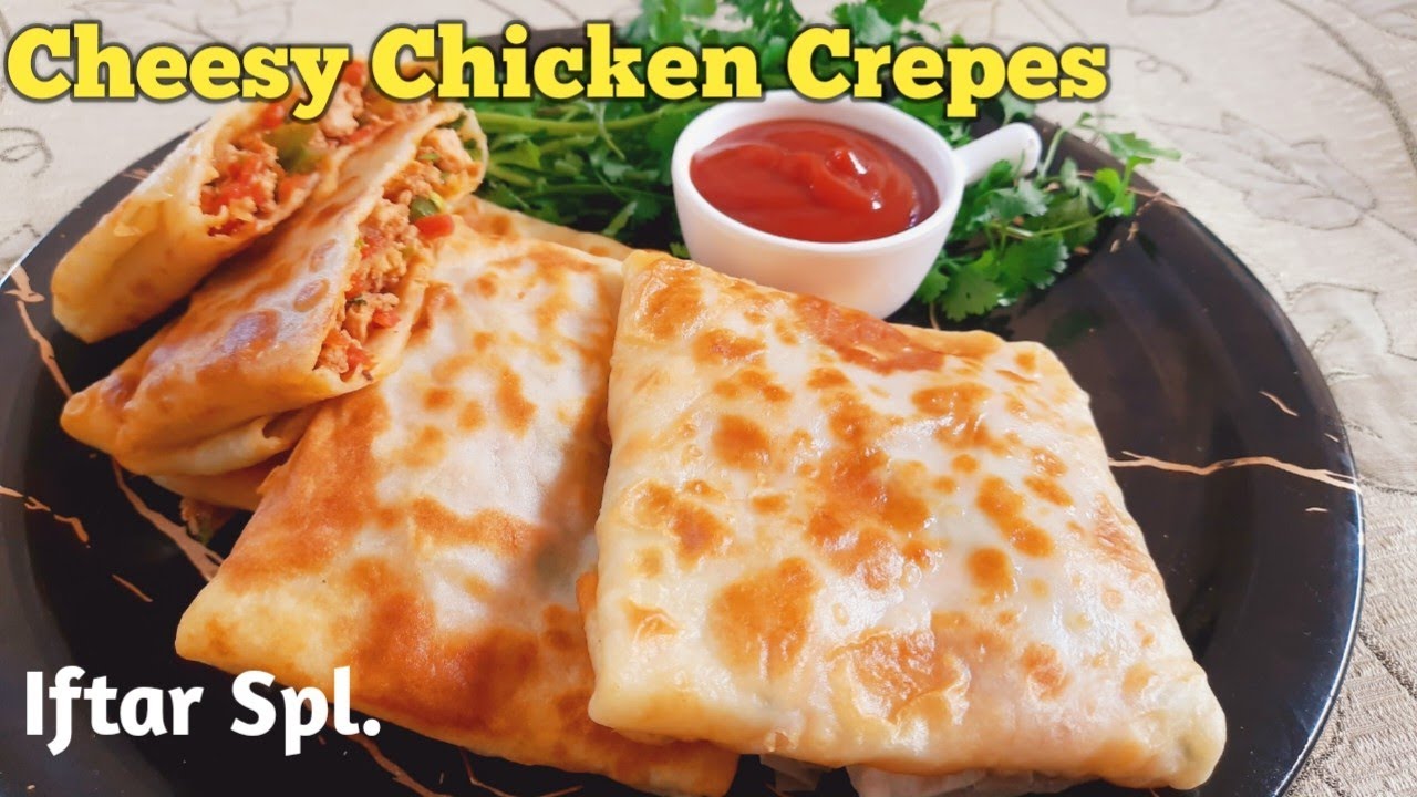 Cheese  Chicken Crepes Recipe |  iftar के लिए ज़रूर try करें | Dish N Plate |