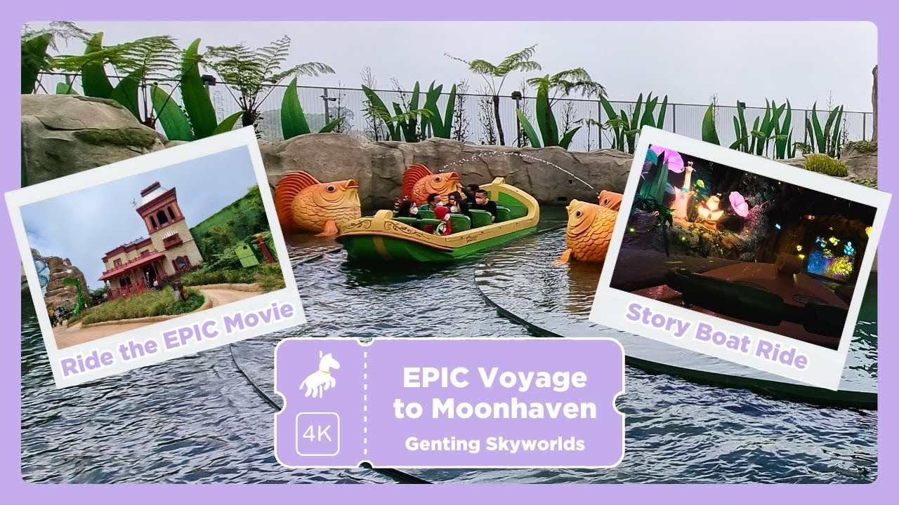 Epic Voyage To Moonhaven Boat Ride | Genting SkyWorlds Theme Park [4K]