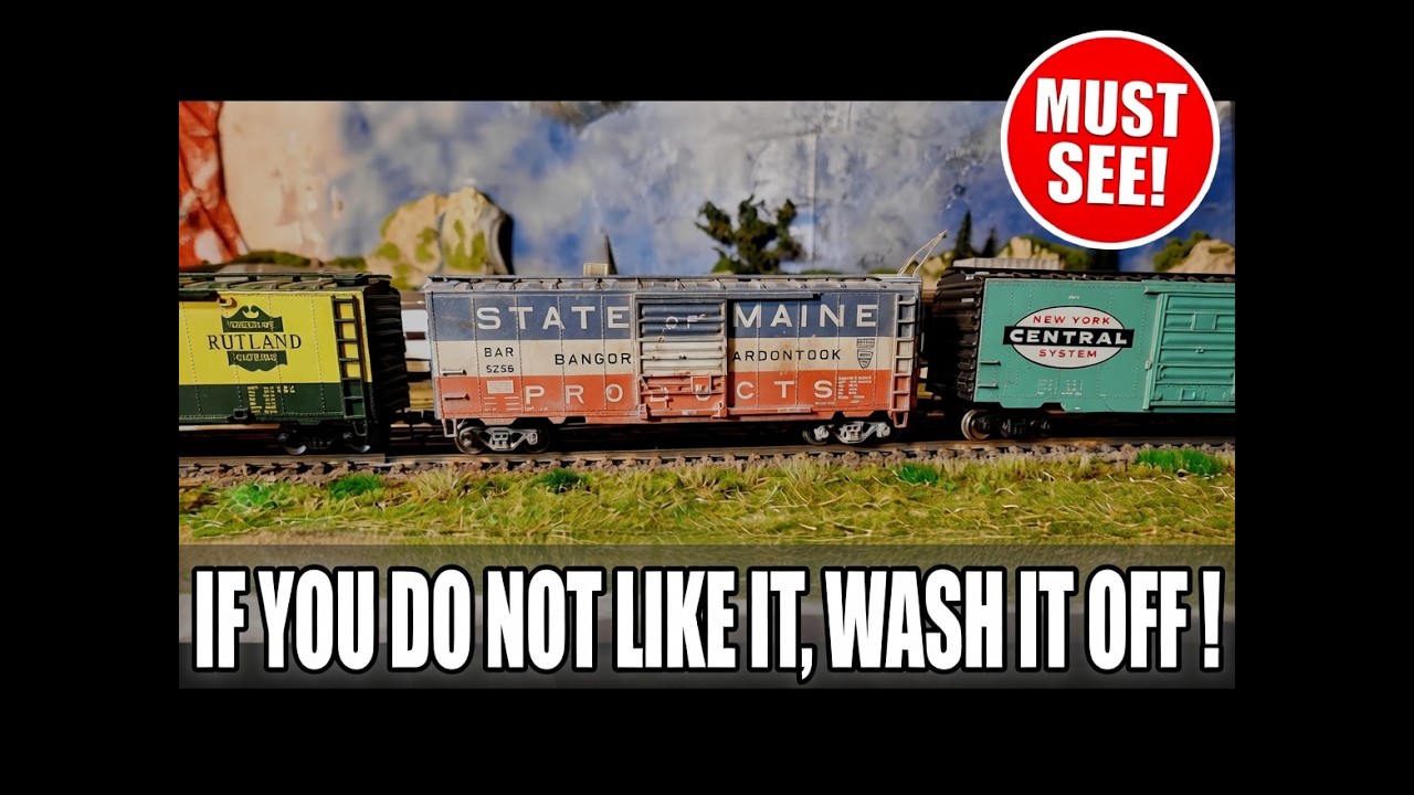 Weathering Rolling Stock with Fireplace Wood Ash - Can be Washed Off if You Don't Like it