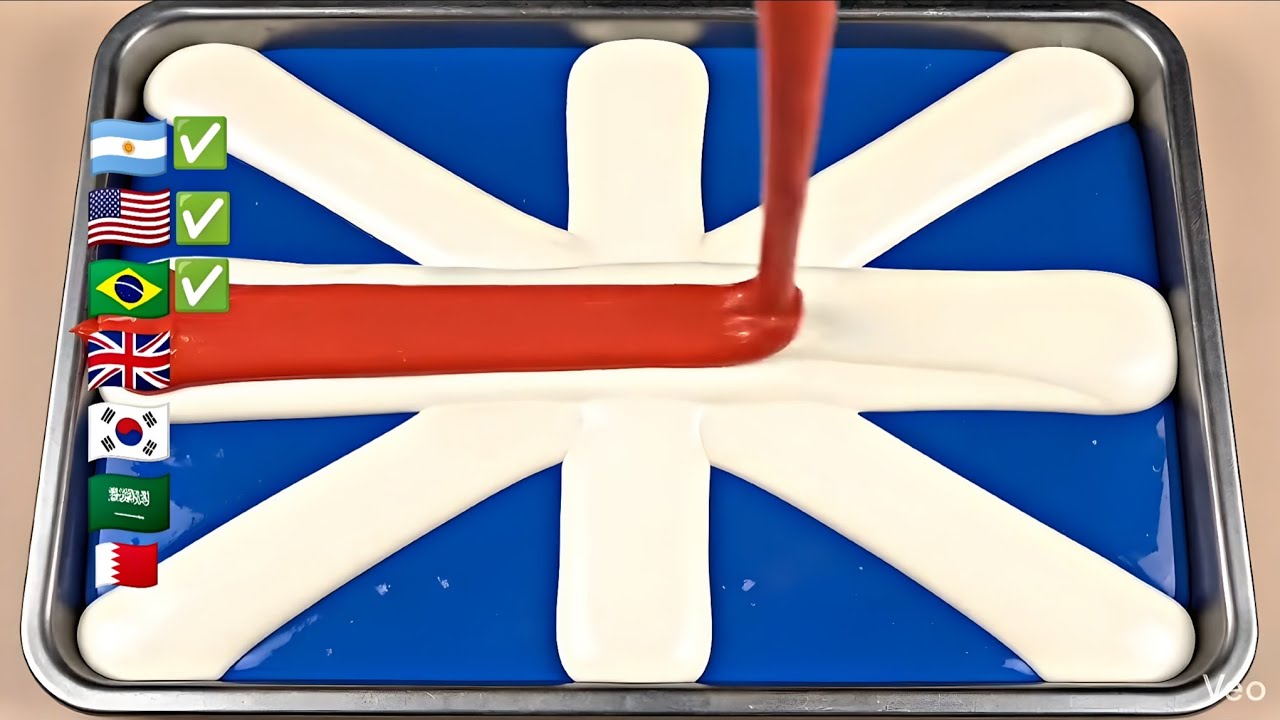 Satisfying National Flags Made with Cream Desserts