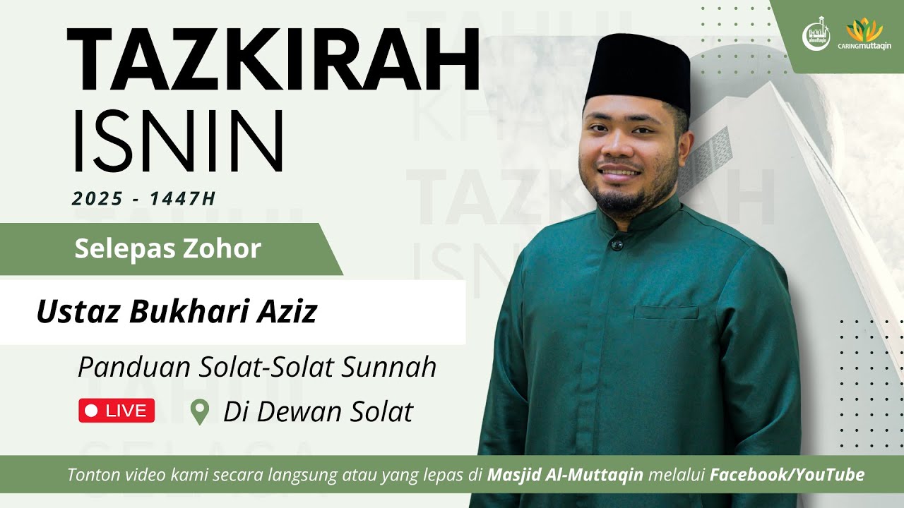 Tazkirah Zohor | Panduan Solat-Solat Sunnah | Ustaz Bukhari