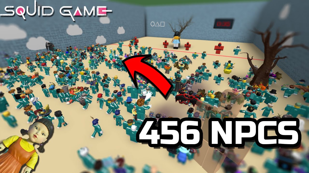 Я ЗАСТАВИЛ 456 NPC ИГРАТЬ В ИГРУ SQUID НА ROBLOX! (СОБЫТИЕ BOBUX)