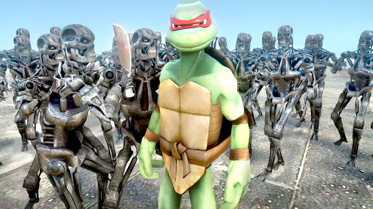 Raphael vs TERMINATOR ARMY (Teenage Mutant Ninja Turtles) - EPIC BATTLE
