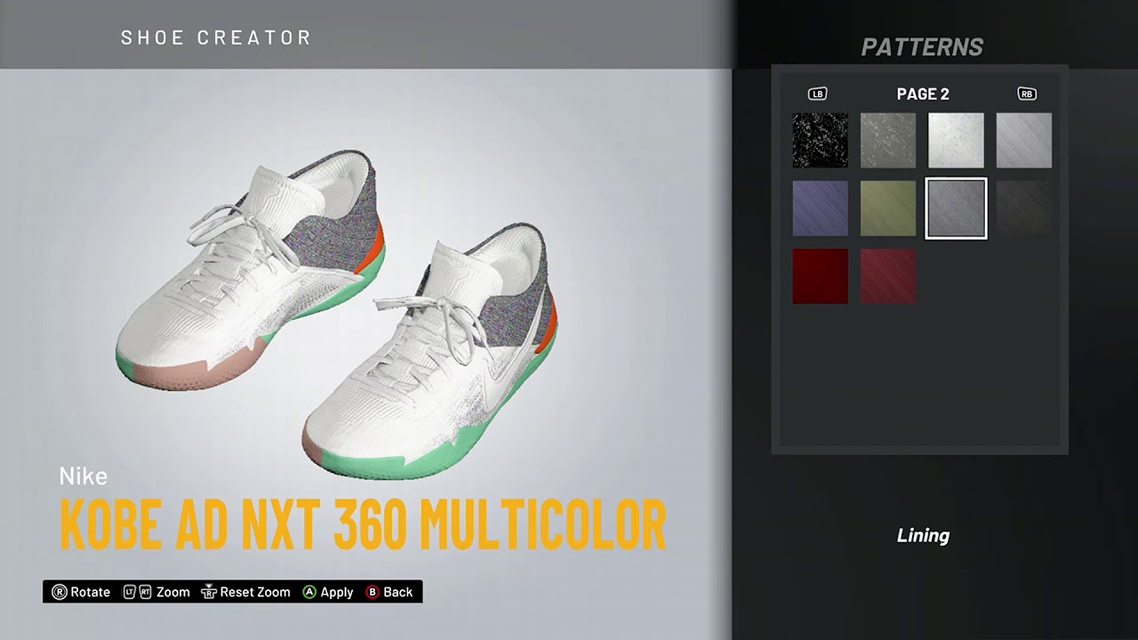 NBA 2K20 Shoe Creator - Nike Kobe AD NXT 360 