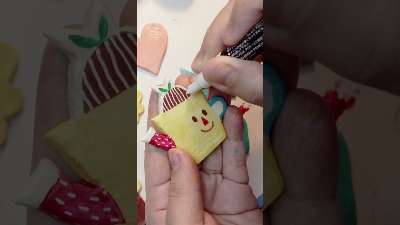 DIY CLAY PINS for friends~ ❤️❤️ perfect NYE GIFT IDEA~