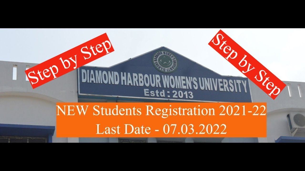 Registration form Fillup - Step by Step I Diamond Harbour Women's University I M.A. Students, 2022..