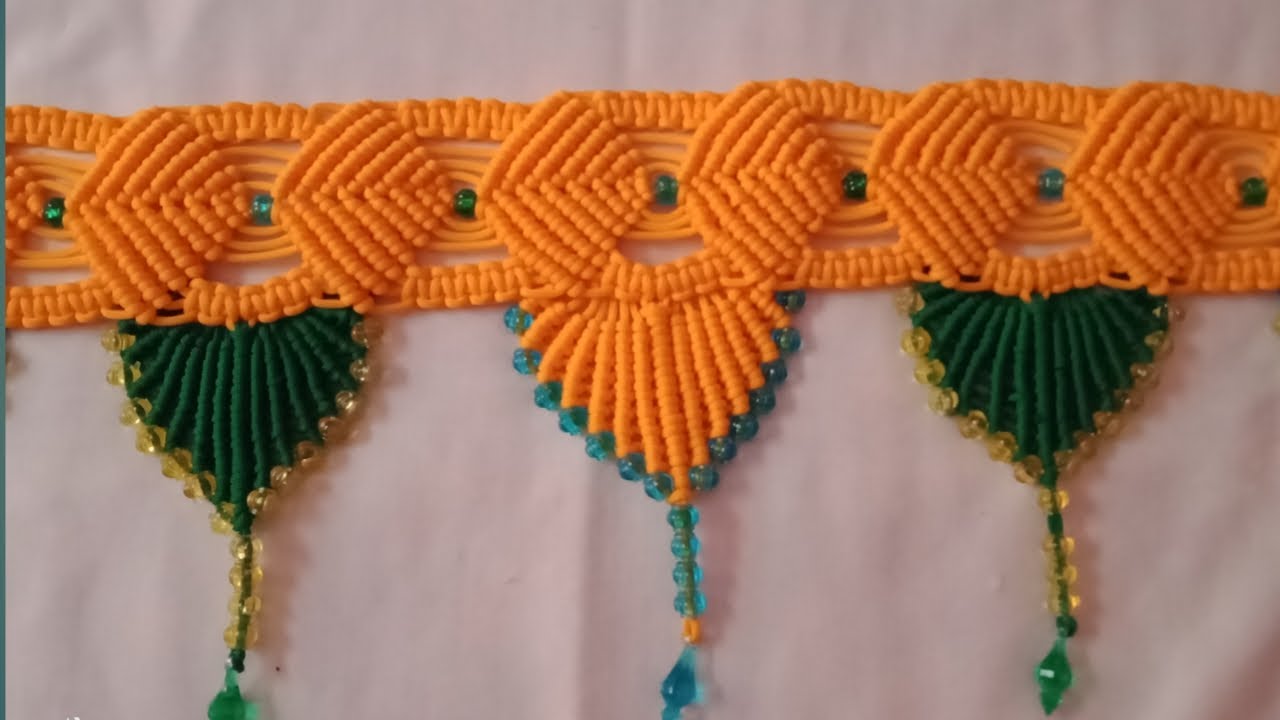 Macrame toran new design  मेकरम का तोरण नया डिज़ाइन
