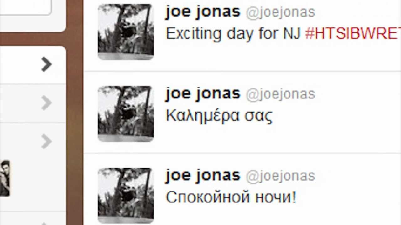 Joe Jonas tweeted on twitter 