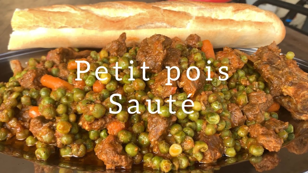 Petit pois sauté à la viande..quel délice 😋🇨🇮🌍