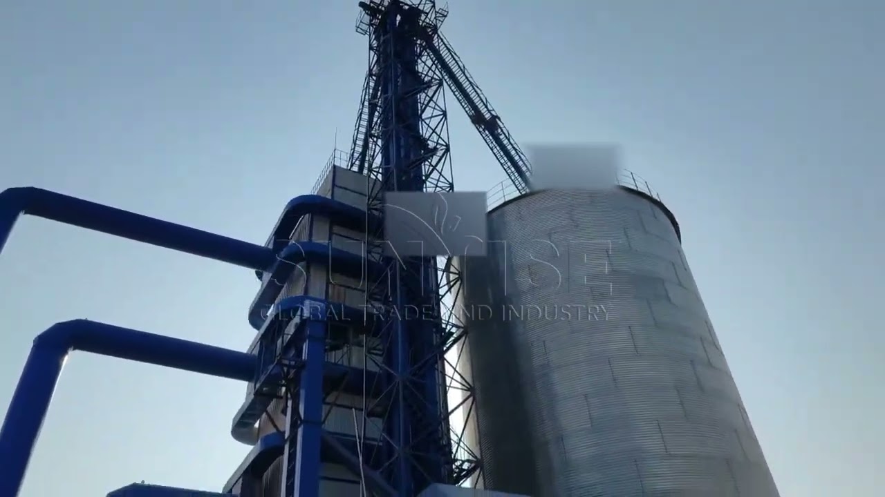 Grain dryer that has capacity of 500 tons per day