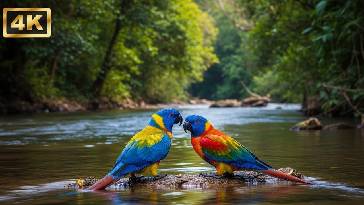 Relaxing Piano with Bird Sounds & River Flow for Deep Sleep, Study, Healing and Calm Focus