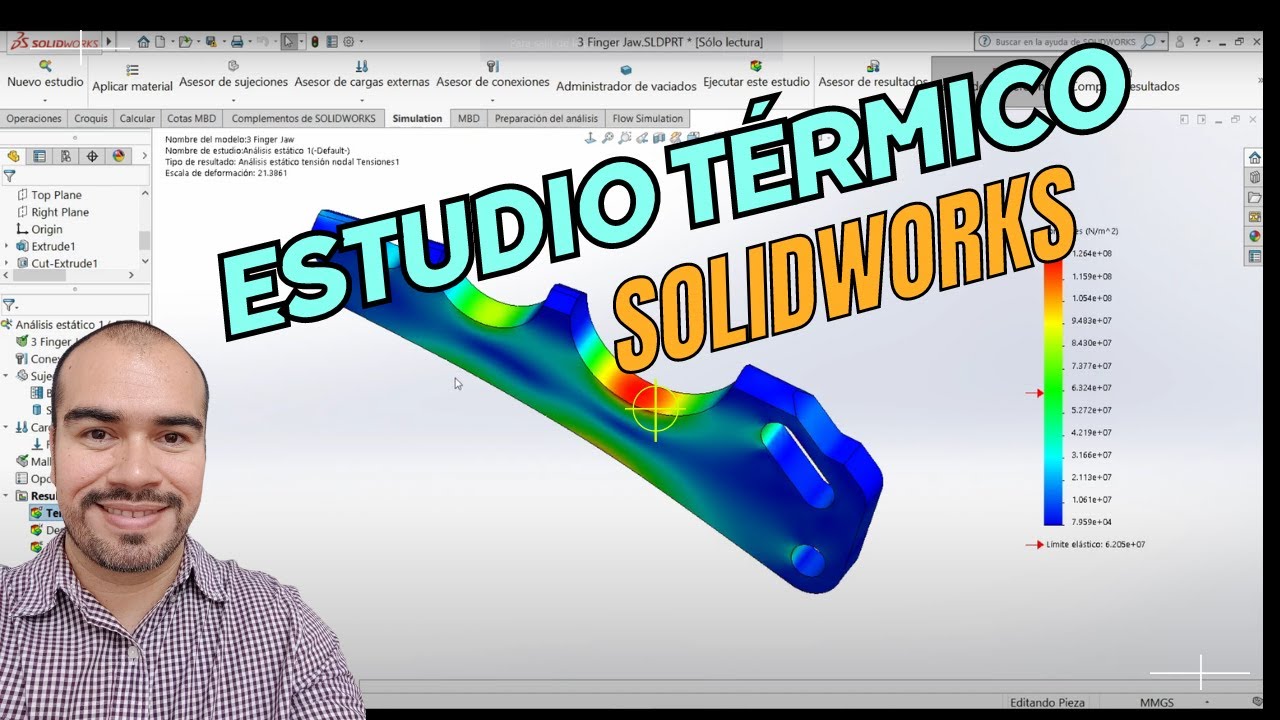 ANÁLISIS de FATIGA en SOLIDWORKS: DOMINA la SIMULACIÓN