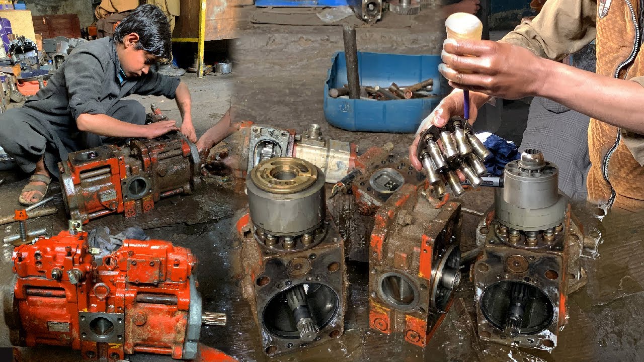 Restoration of Hyundai Excavator Main Hydraulic Pump | Amazing Skills of Small Mechanic
