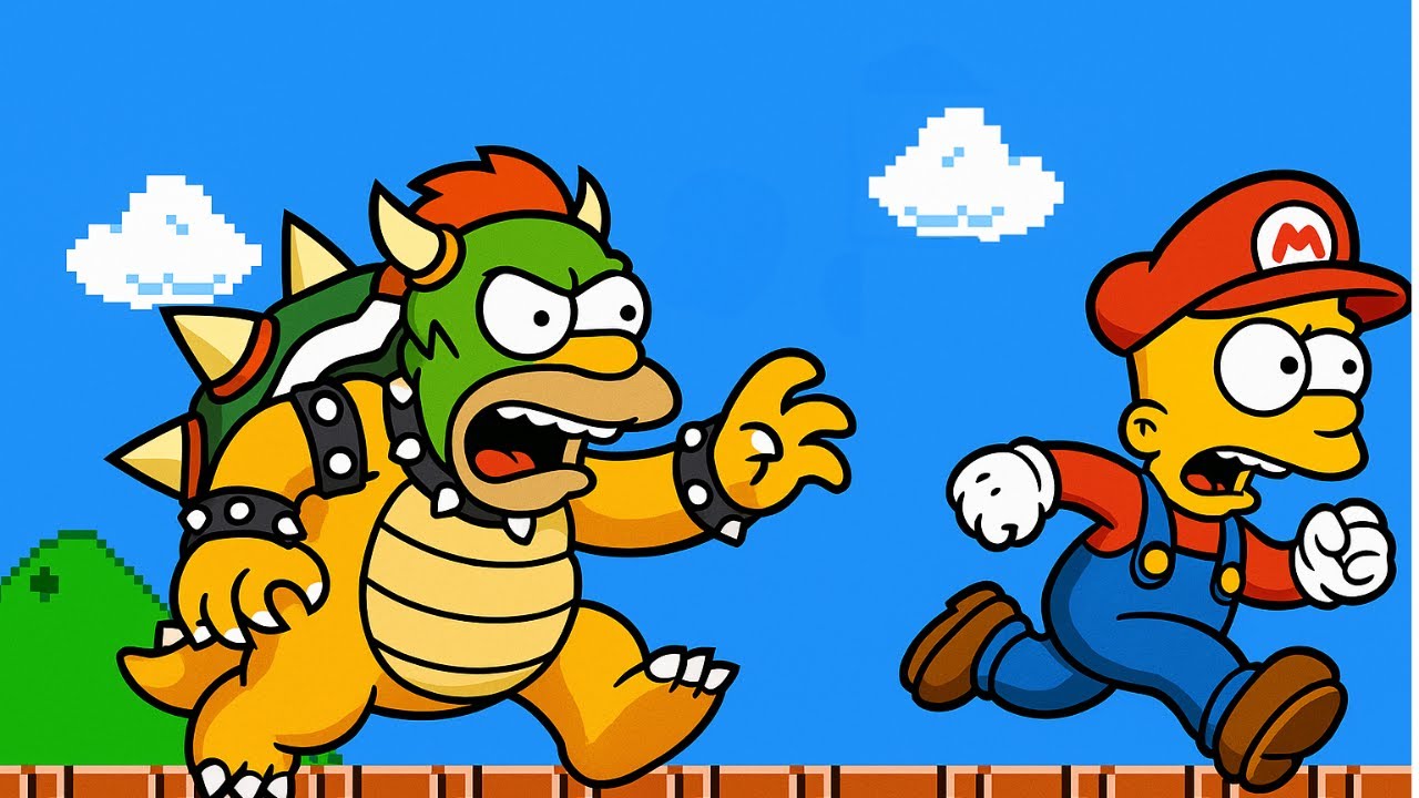 Simpsons meets Mario | Simpson Challenge - Kill Bart