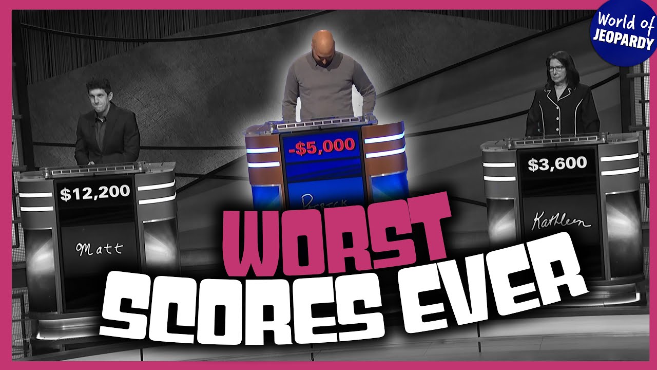 The 5 WORST Jeopardy Scores? | World of Jeopardy