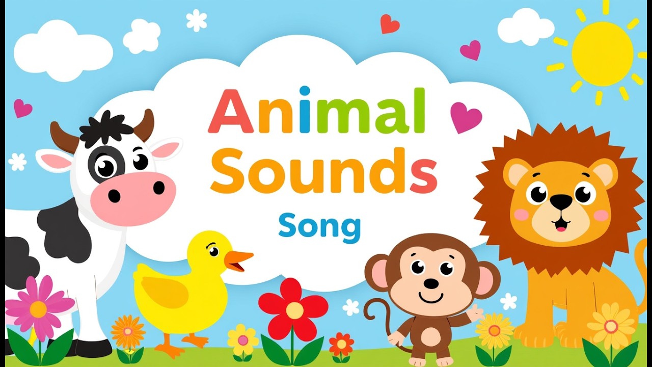 🐄🦁 Animal Sounds Song for Kids | Farm & Wild Animals 🎶 | Preschool learning Animal songs | CQKidsTv