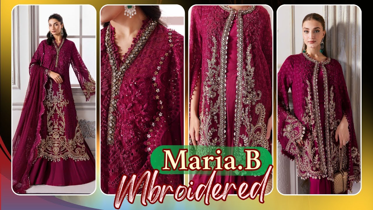 Maria.B ♥️| Embroidered Chiffon Suit | BD-3003 | New Arrival | Party Wear | Designer Dresses