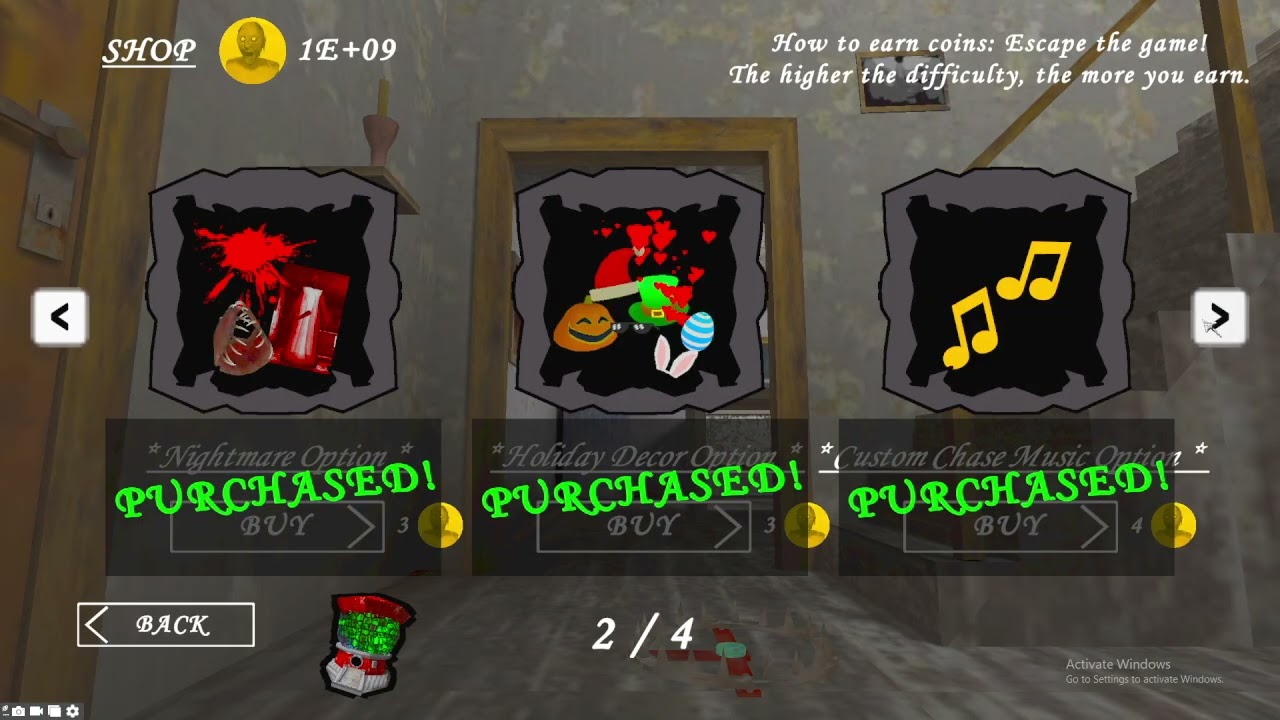 how to get every option in granny Legacy