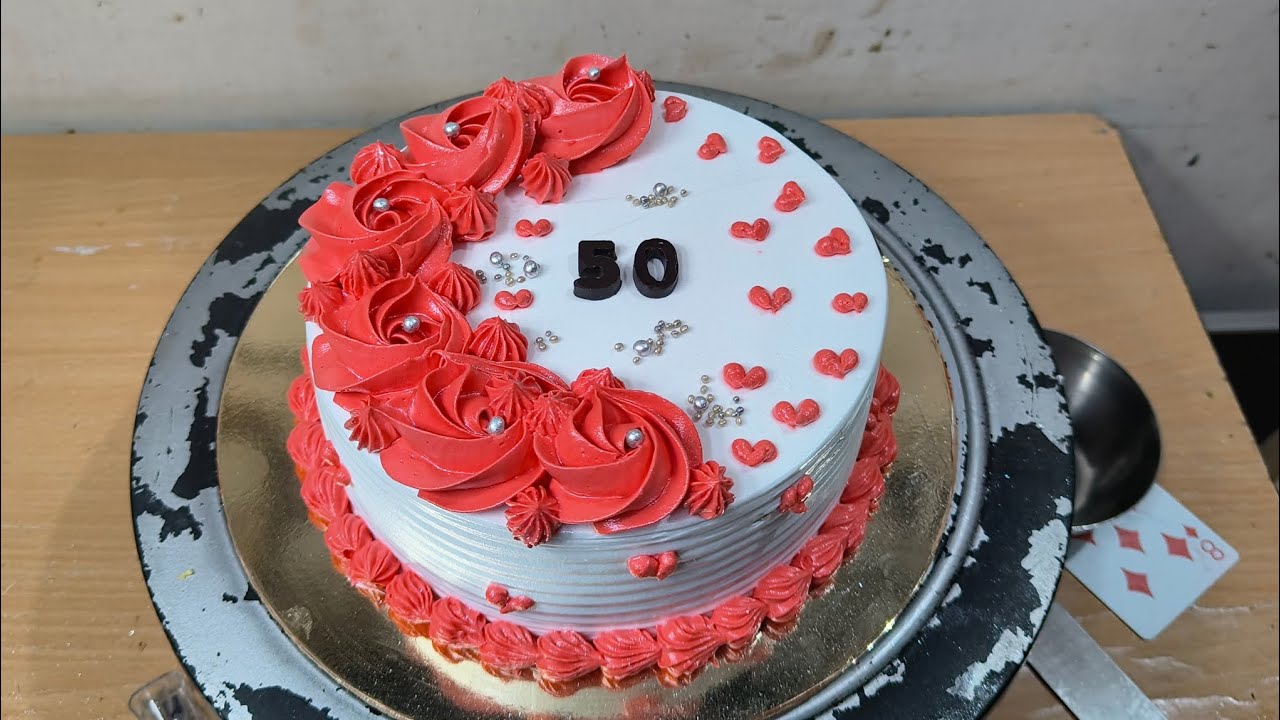 How To Make Pineapple Flavour Bakery Style Anniversary Cake Design Video By All IN ONE CHANNEL|