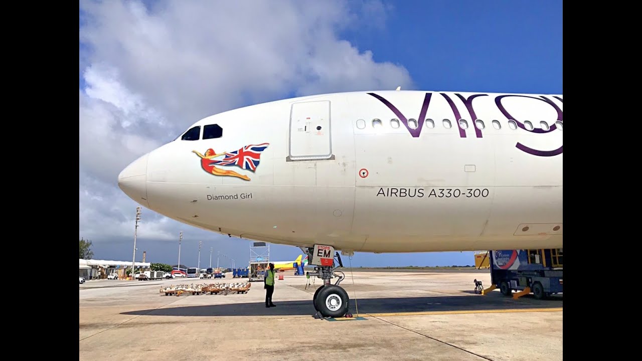 Virgin Atlantic Landing in Barbados from London