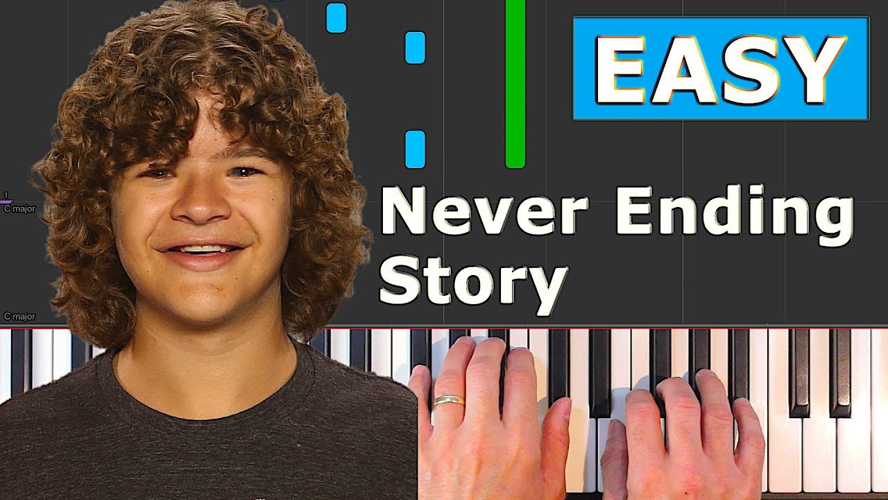 Never Ending Story - EASY Piano Tutorial - Stranger Things (how to play)